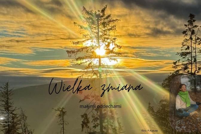 Wschodzące słońce w Beskidach